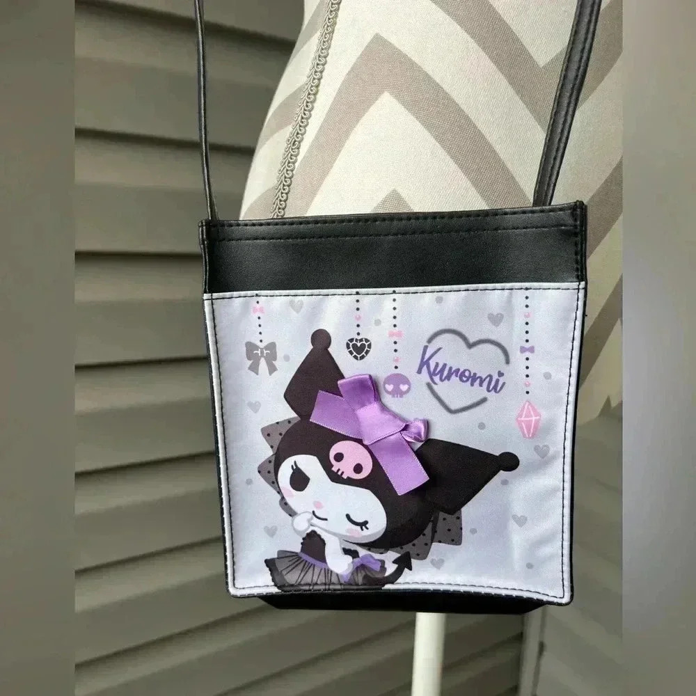Sanrio Kuromi mini crossbody bag black Kawaii Japan